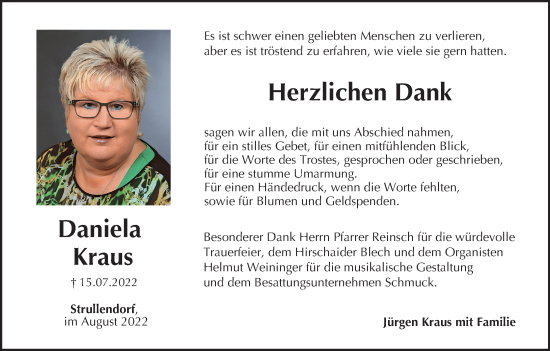 Anzeige von Daniela Kraus von MGO