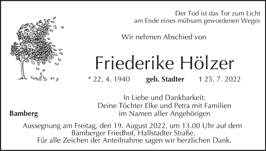 Anzeige von Friederike Hölzer von MGO