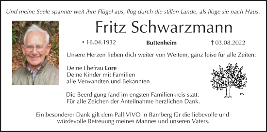 Anzeige von Fritz Schwarzmann von MGO