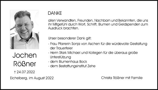 Anzeige von Jochen Rößner von MGO