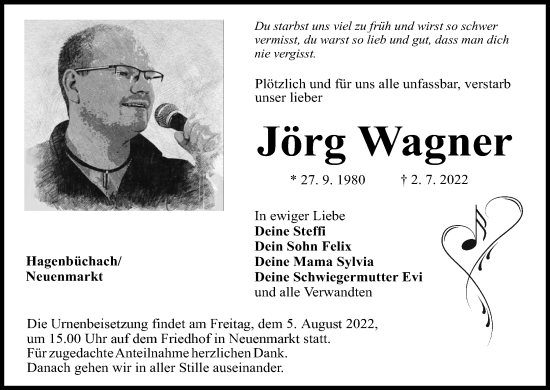 Anzeige von Jörg Wagner von MGO