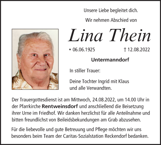 Anzeige von Lina Thein von MGO