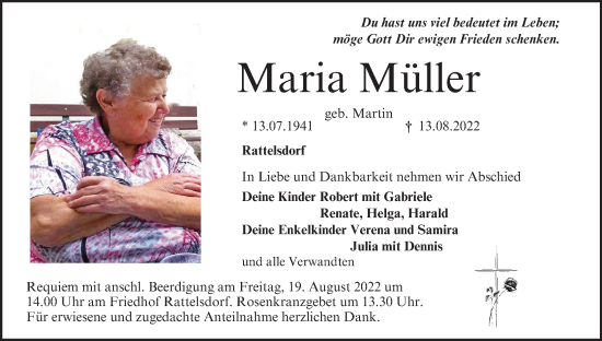Anzeige von Maria Müller von MGO