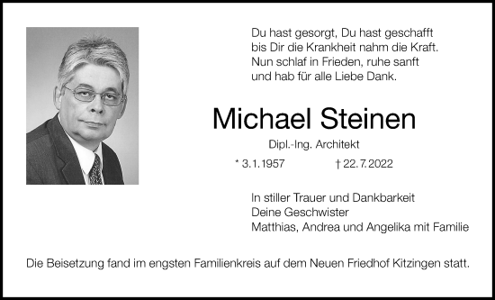 Anzeige von Michael Steinen von MGO