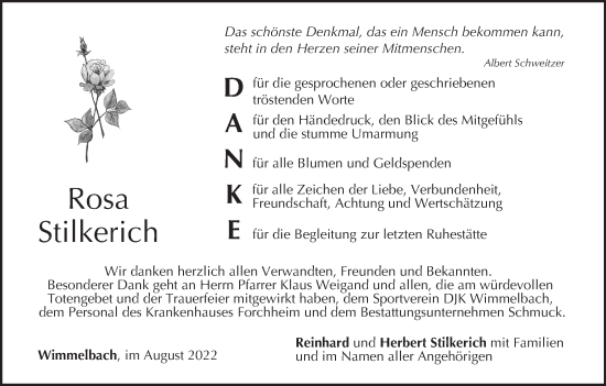 Anzeige von Rosa Stilkerich von MGO