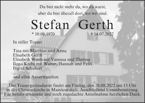 Anzeige von Stefan Gerth von MGO