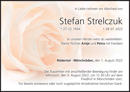 Anzeige von Stefan Strelczuk von MGO