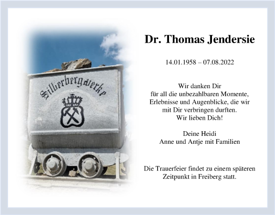 Anzeige von Thomas Jendersie von MGO