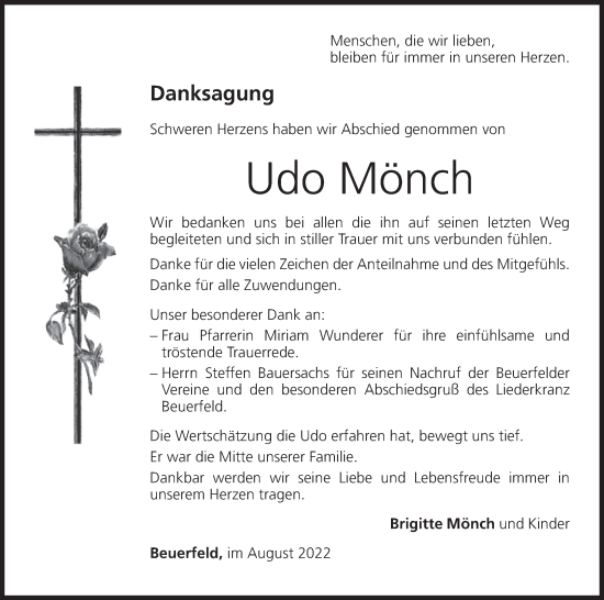 Anzeige von Udo Mönch von MGO
