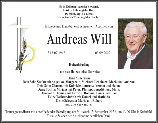 Anzeige von Andreas Will von MGO