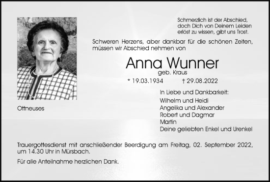 Anzeige von Anna Wunner von MGO