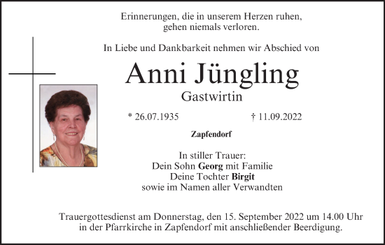 Anzeige von Anni Jüngling von MGO