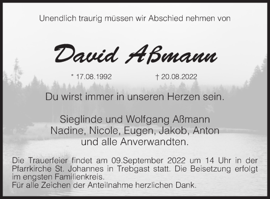Anzeige von David Aßmann von MGO