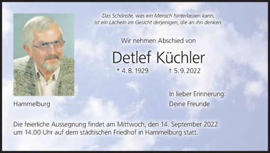 Anzeige von Detlef Küchler von MGO