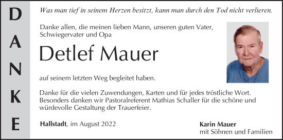 Anzeige von Detlef Mauer von MGO