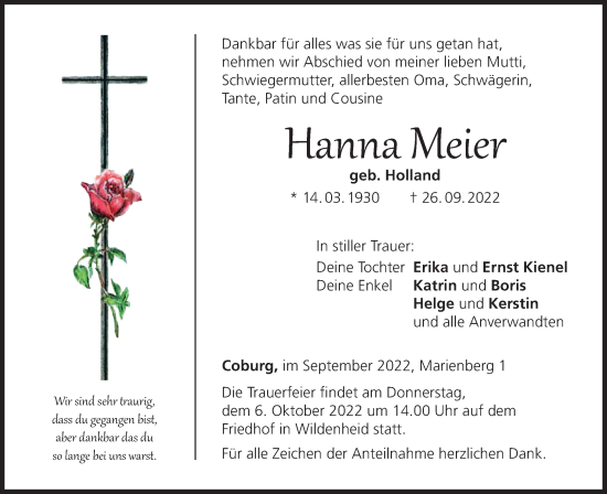 Anzeige von Hanna Meier von MGO