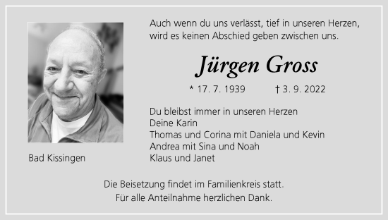 Anzeige von Jürgen Gross von MGO