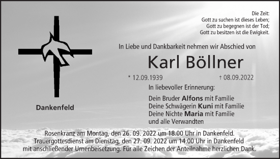 Anzeige von Karl Böllner von MGO