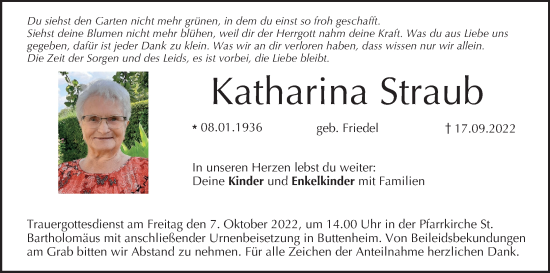 Anzeige von Katharina Straub von MGO