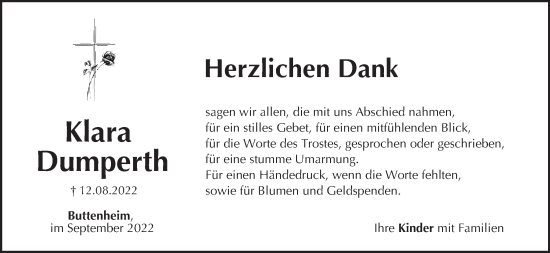 Anzeige von Klara Dumperth von MGO