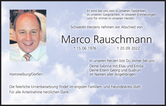 Anzeige von Marco Rauschmann von MGO