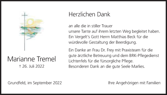Anzeige von Marianne Tremel von MGO