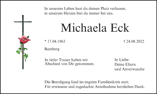 Anzeige von Michaela Eck von MGO