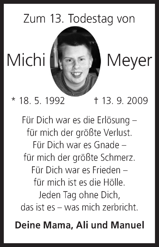 Anzeige von Michi Meyer von MGO