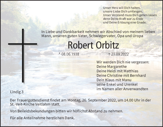 Anzeige von Robert Orbitz von MGO