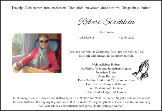 Anzeige von Robert Ströhlein von MGO