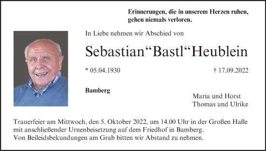 Anzeige von Sebastian Heublein von MGO