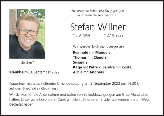 Anzeige von Stefan Willner von MGO