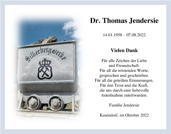 Anzeige von Thomas Jendersie von MGO