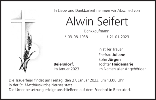 Anzeige von Alwin Seifert von MGO