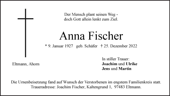 Anzeige von Anna Fischer von MGO