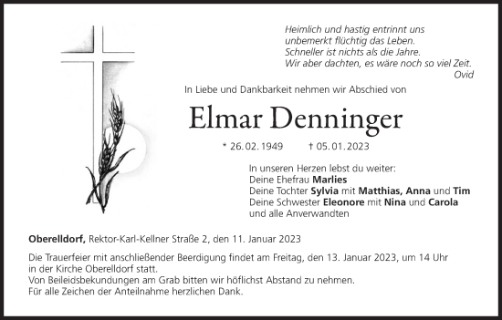 Anzeige von Elmar Denninger von MGO