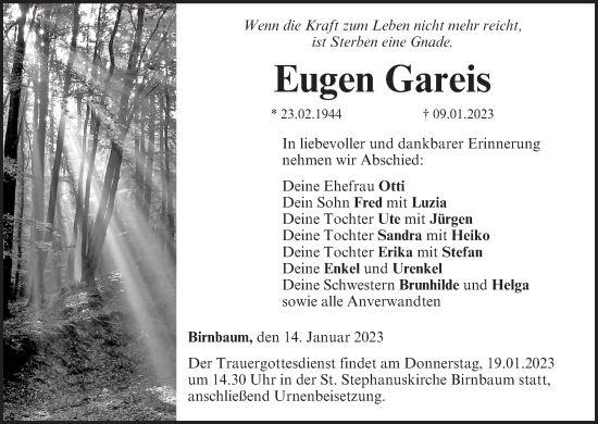 Anzeige von Eugen Gareis von MGO