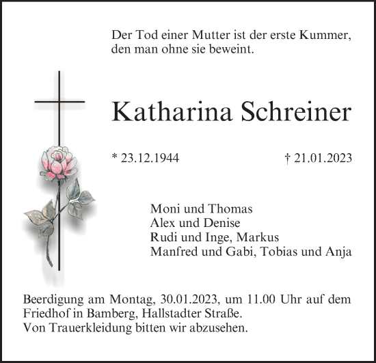 Anzeige von Katharina Schreiner von MGO