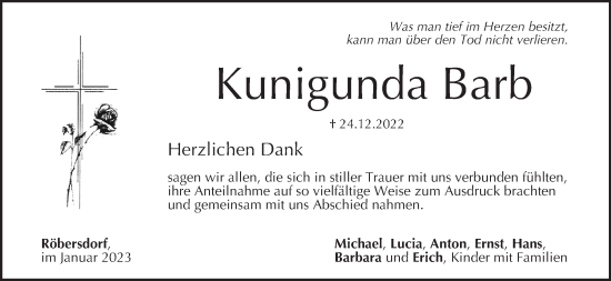 Anzeige von Kunigunda Barb von MGO