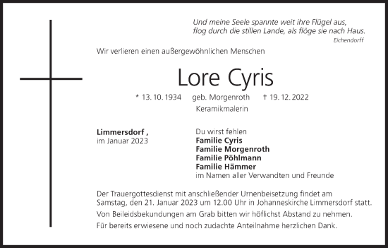 Anzeige von Lore Cyris von MGO