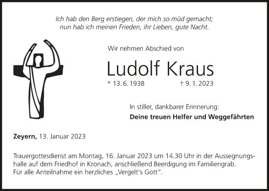 Anzeige von Ludolf Kraus von MGO