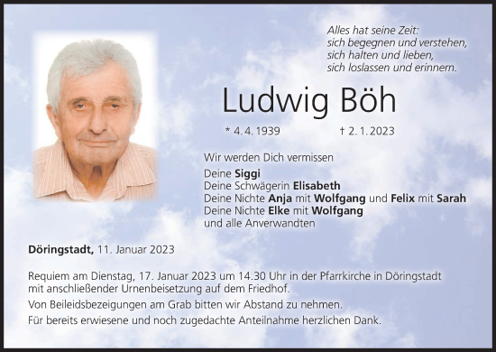Anzeige von Ludwig Böh von MGO