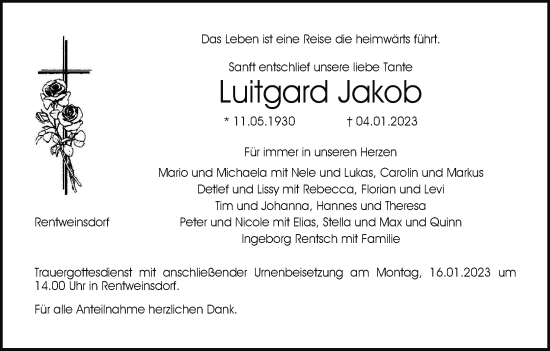 Anzeige von Luitgard Jakob von MGO