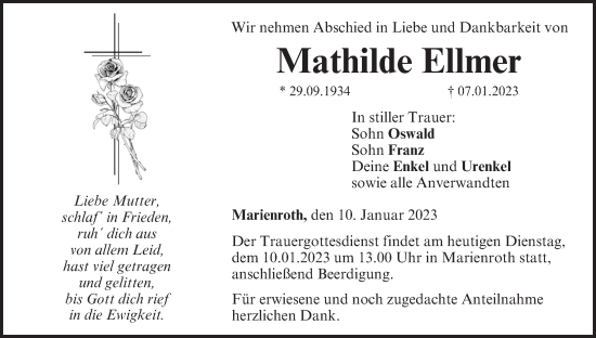 Anzeige von Mathilde Ellmer von MGO