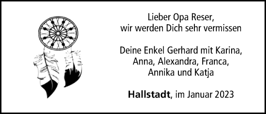 Anzeige von Opa Reser von MGO