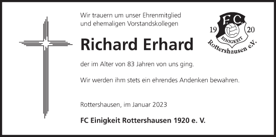 Anzeige von Richard Erhard von MGO