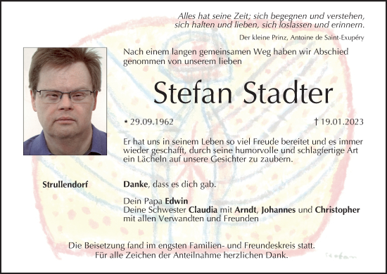 Anzeige von Stefan Stadter von MGO