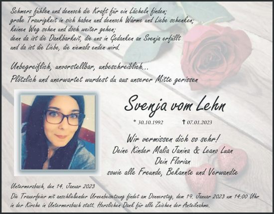 Anzeige von Svenja vom Lehn von MGO