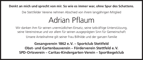 Anzeige von Adrian Pflaum von MGO