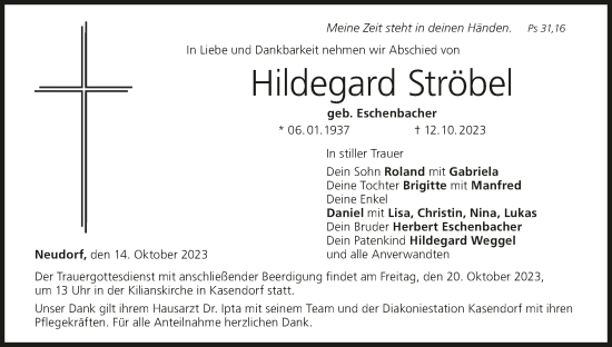 Anzeige von Hildegard Ströbel von MGO